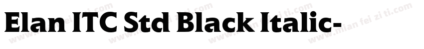 Elan ITC Std Black Italic字体转换